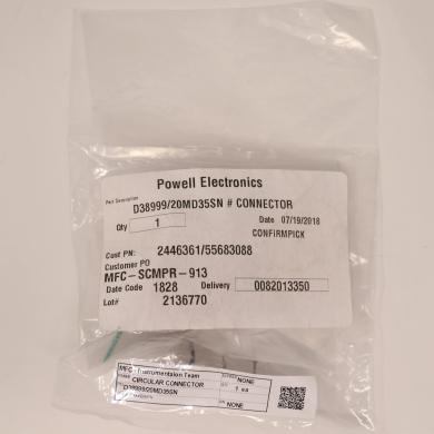 Amphenol Circular MIL Spec Connector D38999/20MD35SN, 37 Pins, Size 15, Socket Insert-cover