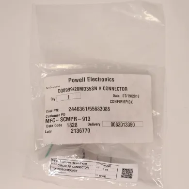 Amphenol Circular MIL Spec Connector D38999/20MD35SN, 37 Pins, Size 15, Socket Insert