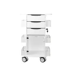 TrippNT Core DX Corrosion-Resistant Laboratory Storage Cart with Hinged Door and Locking Drawers, 2 of 6