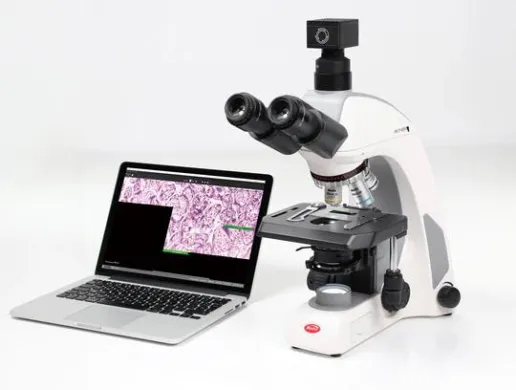 Motic Easystitch Pro Software and Moticam Pro S5 Lite Camera with Panthera C2 Trinocular Microscope Bundle