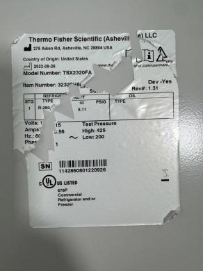 Thermo Scientific TSX Series TSX2320FA -20°C Laboratory Freezer for Sample Storage-cover