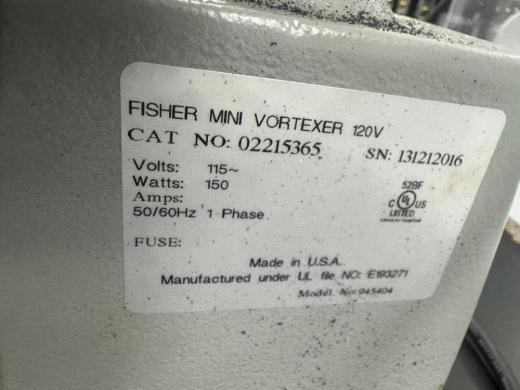 Fisher Scientific Vortex Mixer Model 945404 with Adjustable Speed Control-cover
