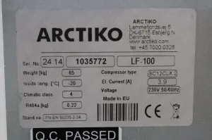 Arctiko LF 100 Biomedical Freezer, 3 of 3