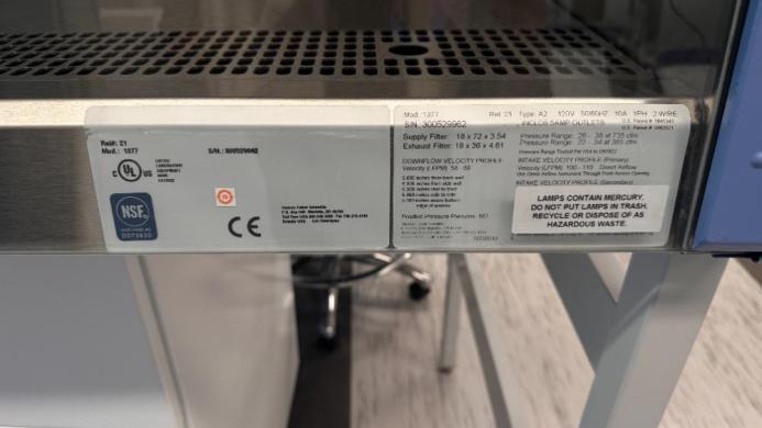 Thermo Scientific 1300 Series A2 Biological Safety Cabinet Model 1377-cover