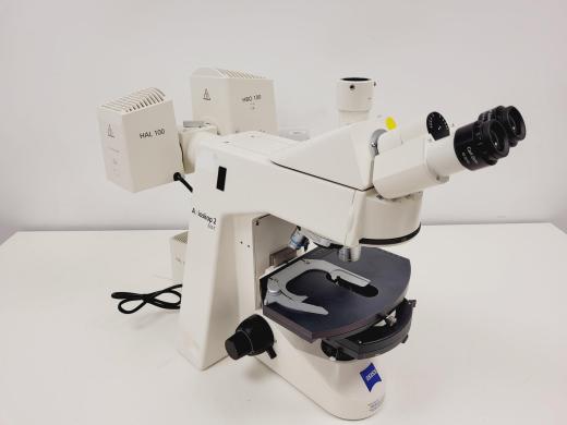 Zeiss Axioskop 2 MAT w/ 4 X Objectives (Plan-NEOFLAUR, Epiplan) & EBQ 100 PSU-cover