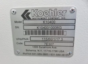 Koehler Oxidation Stability Bath Model KOEHK10400 for ASTM D525 and D873 Fuel Testing, 13 of 13