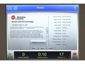 Beckman Coulter Avanti JXN-26 IVD Refrigerated Centrifuge with JLA-8.1000 Large-Volume Rotor, 3 of 18