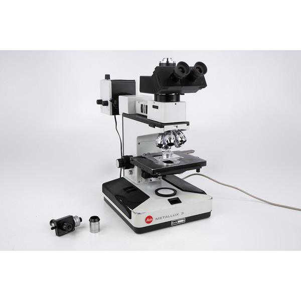 Leitz Metallux 3 NPL Fluotar Trinocular Darkfield Microscope