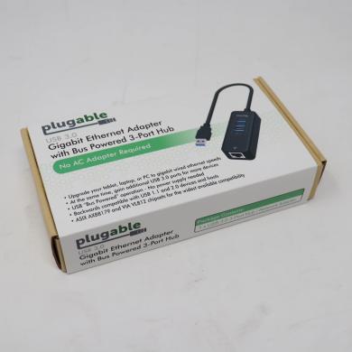 Plugable USB3-HUB3ME 3-Port USB 3.0 Hub with Gigabit Ethernet Network Adapter-cover
