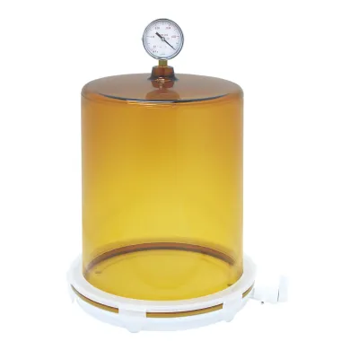 VDP-25UG Vacuum Desiccator with Vacuum Gauge and UV-Blocking Effect, 12.1x12.1x14.7 cm