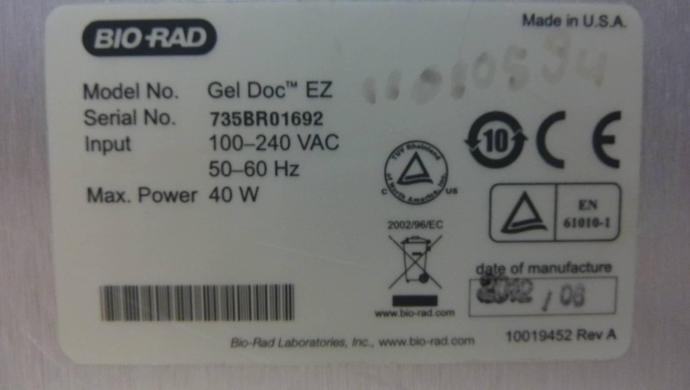 QP - Bio-Rad Gel Doc EZ Gel Documentation System QP - Bio-Rad Gel Doc EZ Gel Documentation System