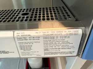 Thermo 1300 Series A2 4' Biological Safety Cabinet Model 1375, 2 of 2