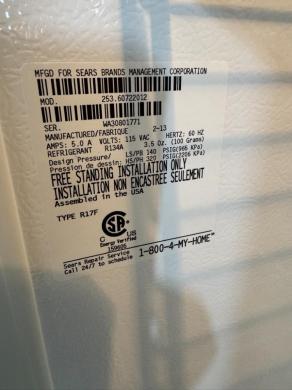 Kenmore Upright General Purpose Laboratory Refrigerator Model Refrigerator (2013)-cover