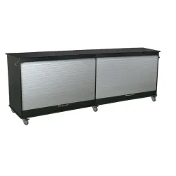 TrippNT Belize Lab Island Cart with Locking Roll-Top Doors and Chemical-Resistant HDPE Construction, 9 of 10