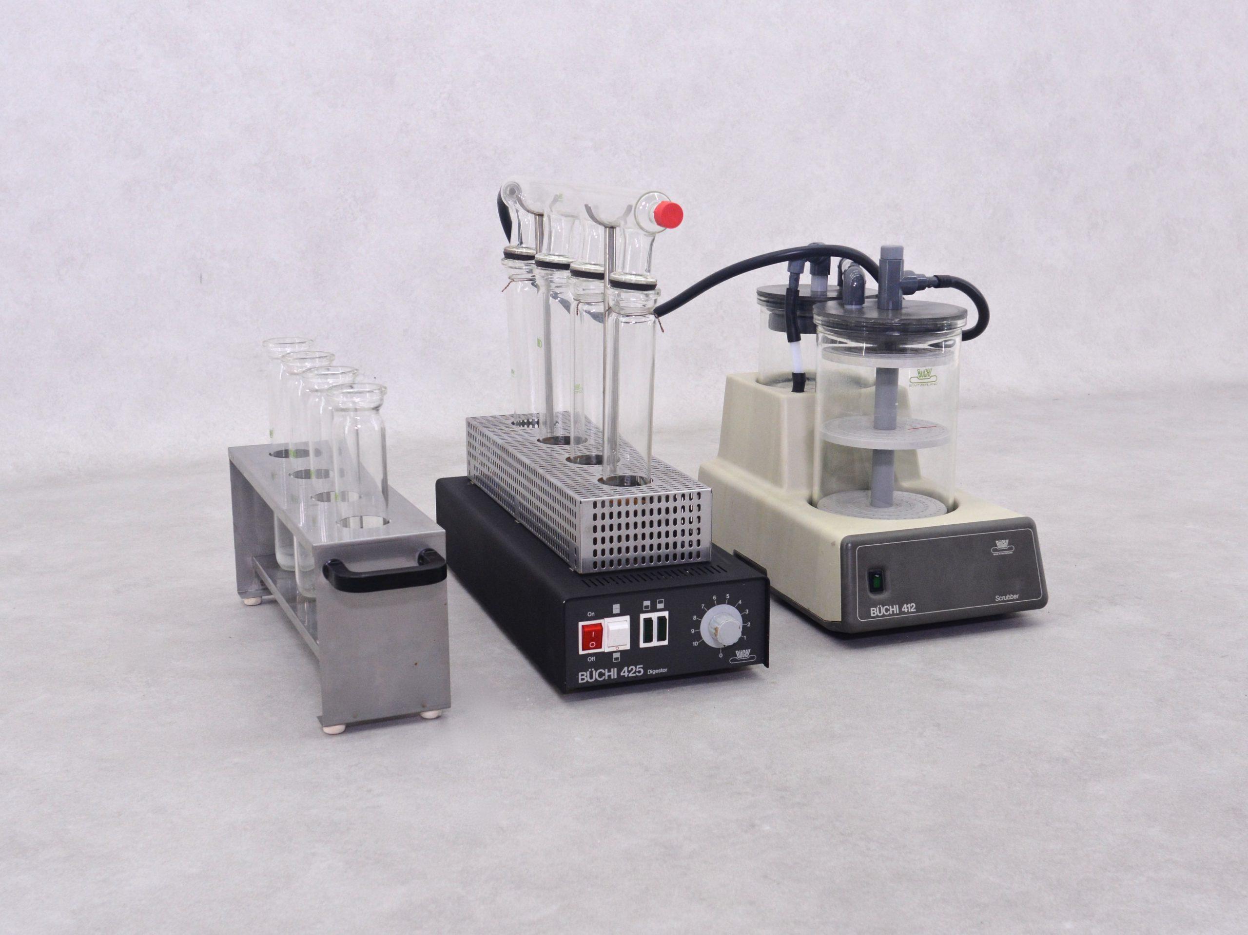 Buchi 425 Kjeldahl Digestion Block with 412 Acid Vapor Scrubber Unit