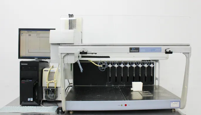 PerkinElmer JANUS Standard AJM8001 Automated Liquid Handling Workstation with Varispan 8-Tip Arm