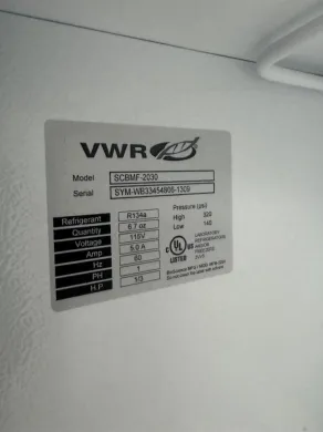 VWR SCBMF-2030 Laboratory -30°C Ultra-Low Temperature Freezer