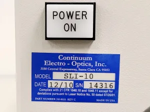 Continuum Surelite SLI-10 High-Energy Nd:YAG Pulsed Laser with Power Supply, 6 of 25