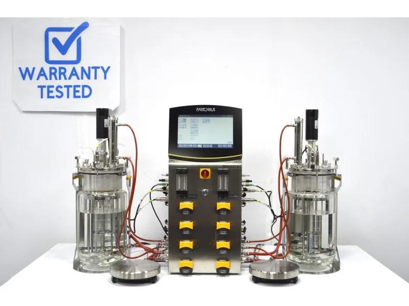 Sartorius Biostat B Twin Benchtop Bioreactor with Two 10 L Jacketed Autoclavable Glass Vessels