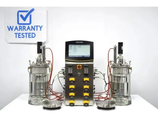 Sartorius Biostat B Twin Benchtop Bioreactor with Two 10 L Jacketed Autoclavable Glass Vessels