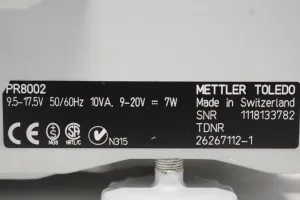 Mettler Toledo PR8002 Precision Balance with 8100 g Capacity and 0.1 g Readability, 3 of 3