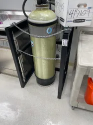 Metal Gas Cylinder Holder Rack with Securing Chains for Laboratory Safety, 2 of 2