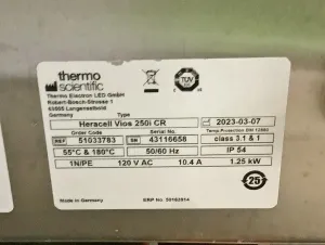 Thermo Scientific Heracell Vios 250i CO2 Cell Culture Incubator with iCAN Touchscreen Control, 27 of 28