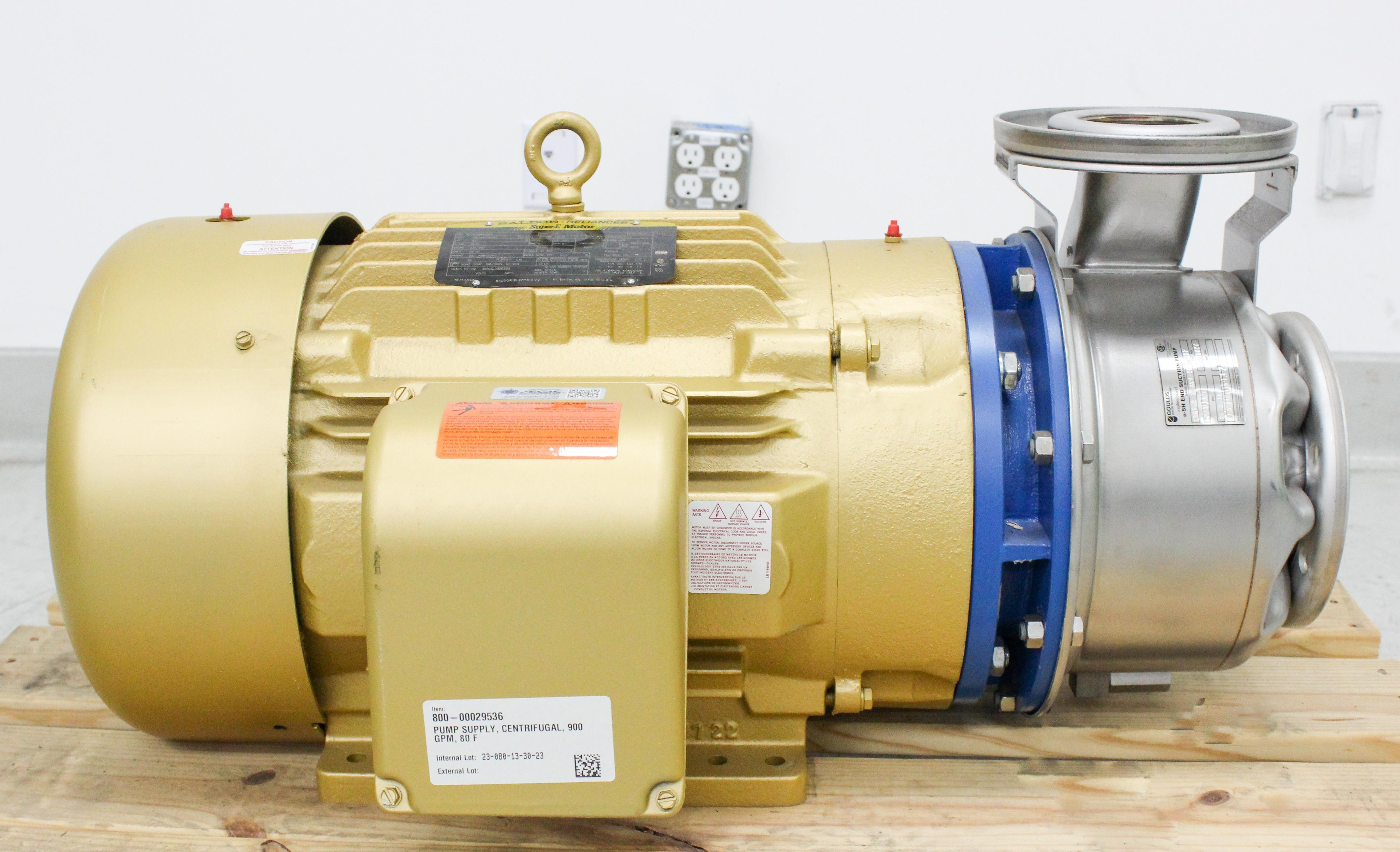 Goulds Water Technology e-SH 316 SS End Suction Centrifugal Pump 30 HP, 3525 RPM, 250°F Rated