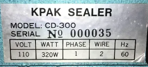 KPAK CD-300 Thermal Impulse Sealer for Poly Bags, 7 of 7