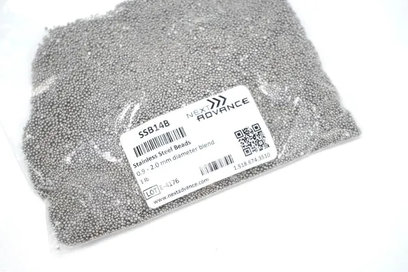 Bertin Technologies SSB14B Stainless Steel Balls, 0.9–2.0 mm Blend, 1 lb (450 g)