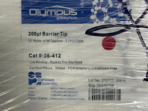 Olympus Plastic Barrier Pipette Tips Consumables for Contamination Prevention-cover