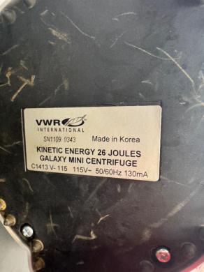 VWR Galaxy Mini Centrifuge Model C1413 for Small Volume Sample Processing-cover