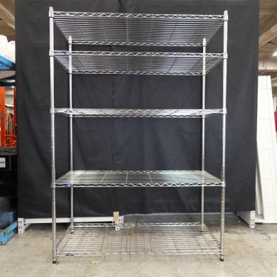 Iris Ohyama Silver Metal Storage Rack W150×D45.5×H180cm for Laboratory Use-cover