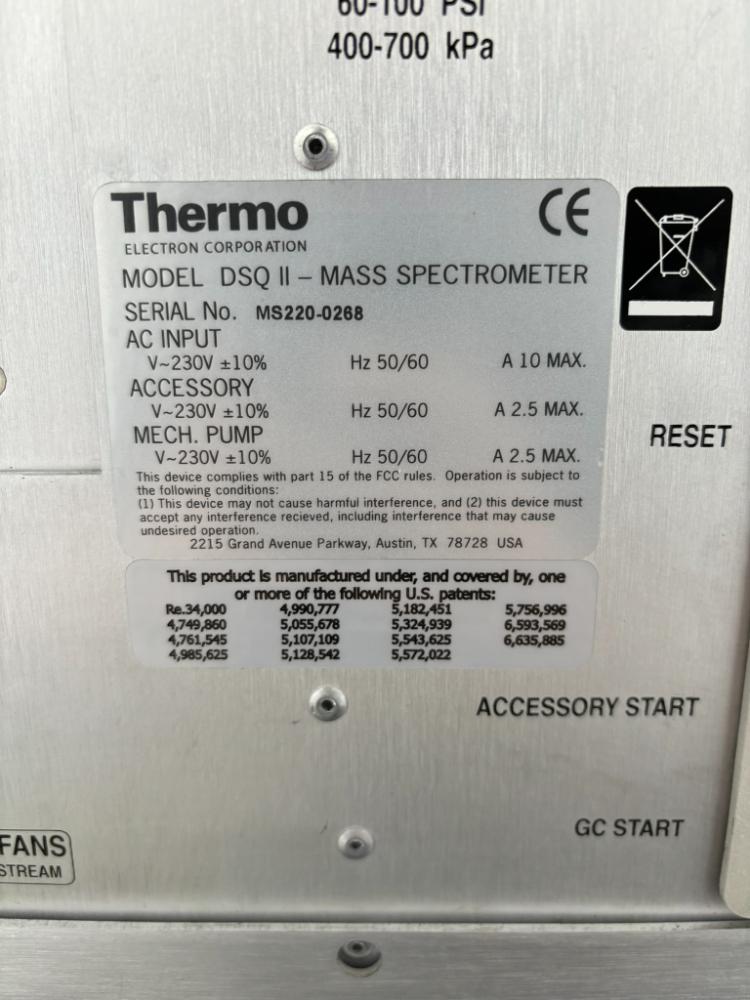 Thermo Scientific DSQ II Quadrupole Mass Spectrometer for Chemical and Pharmaceutical Analysis