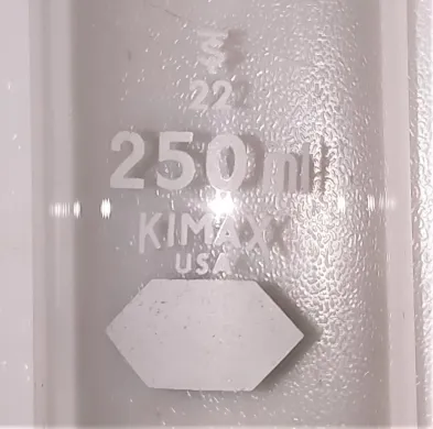 Kimble KIMAX 250mL Dropping Funnel with PTFE Stopcock and Angled Stem