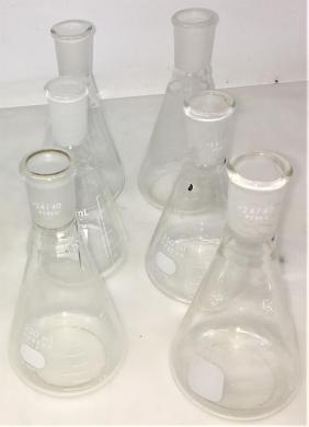 Corning PYREX 5000 and Kimble KIMAX 26510 Stoppered 250mL Erlenmeyer Flasks-cover