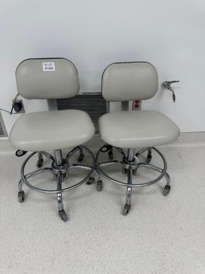 Adjustable Padded Lab Stools with Chrome Base and Casters (Set of 2)-cover