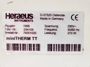 Heraeus MiniTHERM TT Laboratory Dry Block Heater for Precise Temperature Control, 8 of 16