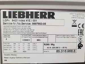 Liebherr Mediline LGPv 8420 Medical Ultra Low Freezer -35°C Lab, 12 of 14