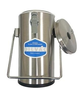 Scilogex 2L Stainless Steel Cased Dewar Flask with Lid Clips and Handle-cover