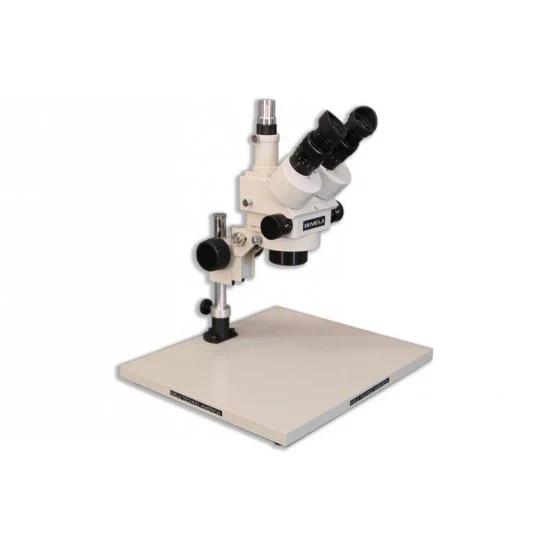 Meiji EMZ-5TRD Trinocular Zoom Stereo Microscope with Wide Surface Stand and 10X Eyepieces