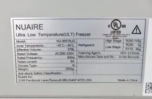 Nuaire Blizzard Ultra Low Temperature Freezer -86°C Model NU-99578JG / NU-99728JGA, 13 of 13