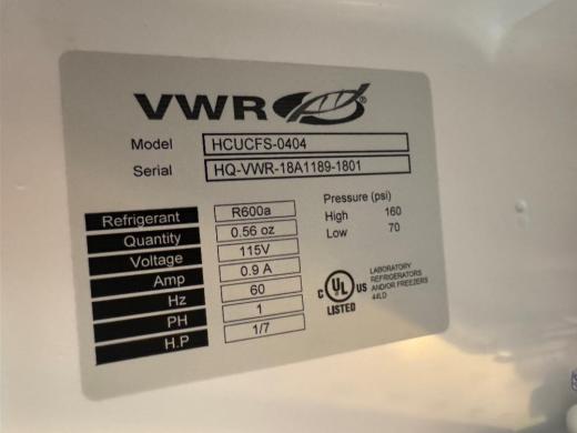 VWR Undercounter Refrigerator-cover