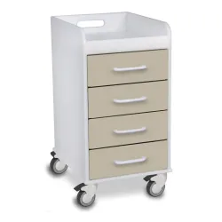 TrippNT Polyethylene Compact Locking Laboratory Cart with 4 Locking Drawers, 14"x27"x19", 3 of 10