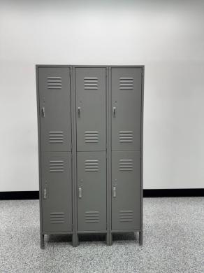 6-Tier 3-Wide Metal Storage Locker Unit with Ventilated Doors-cover