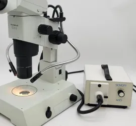 Schott Dual Gooseneck Fiber Optic Illuminator for Olympus SZX-FOF Stereo Microscope, 3 of 4