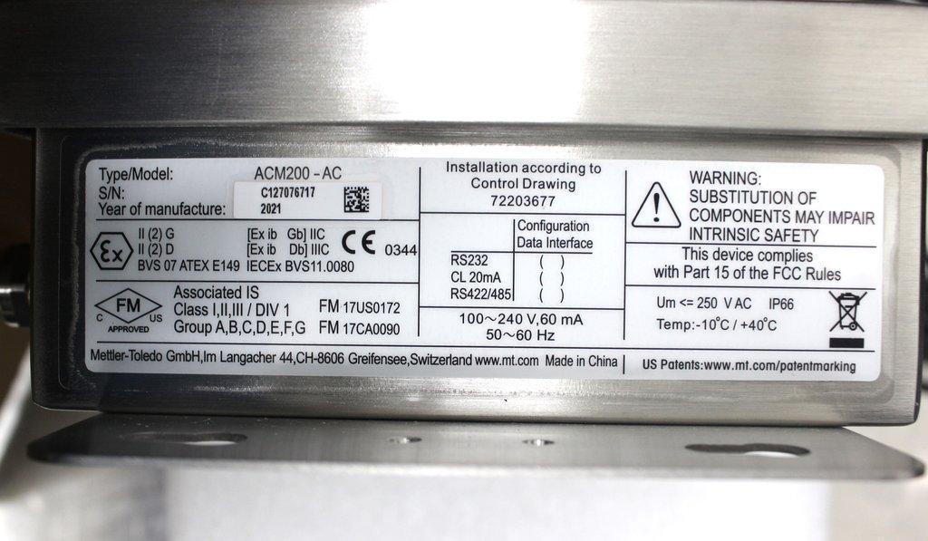 Mettler Toledo ACM200 AC Interface Converter Power Supply Module