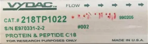 Vydac 218TP1022 C18 Preparative LC Column, 25 cm × 22 mm × 10 µm, Wide Pore Silica, 21 of 25