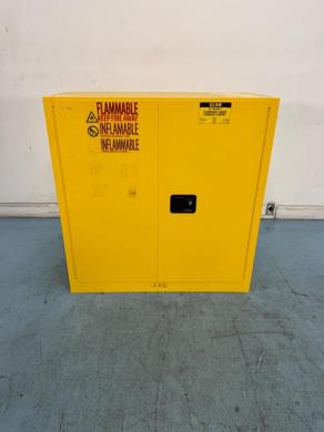 ULINE H-1563M-Y Flammable Liquid Storage Cabinet for Laboratory Safety-cover
