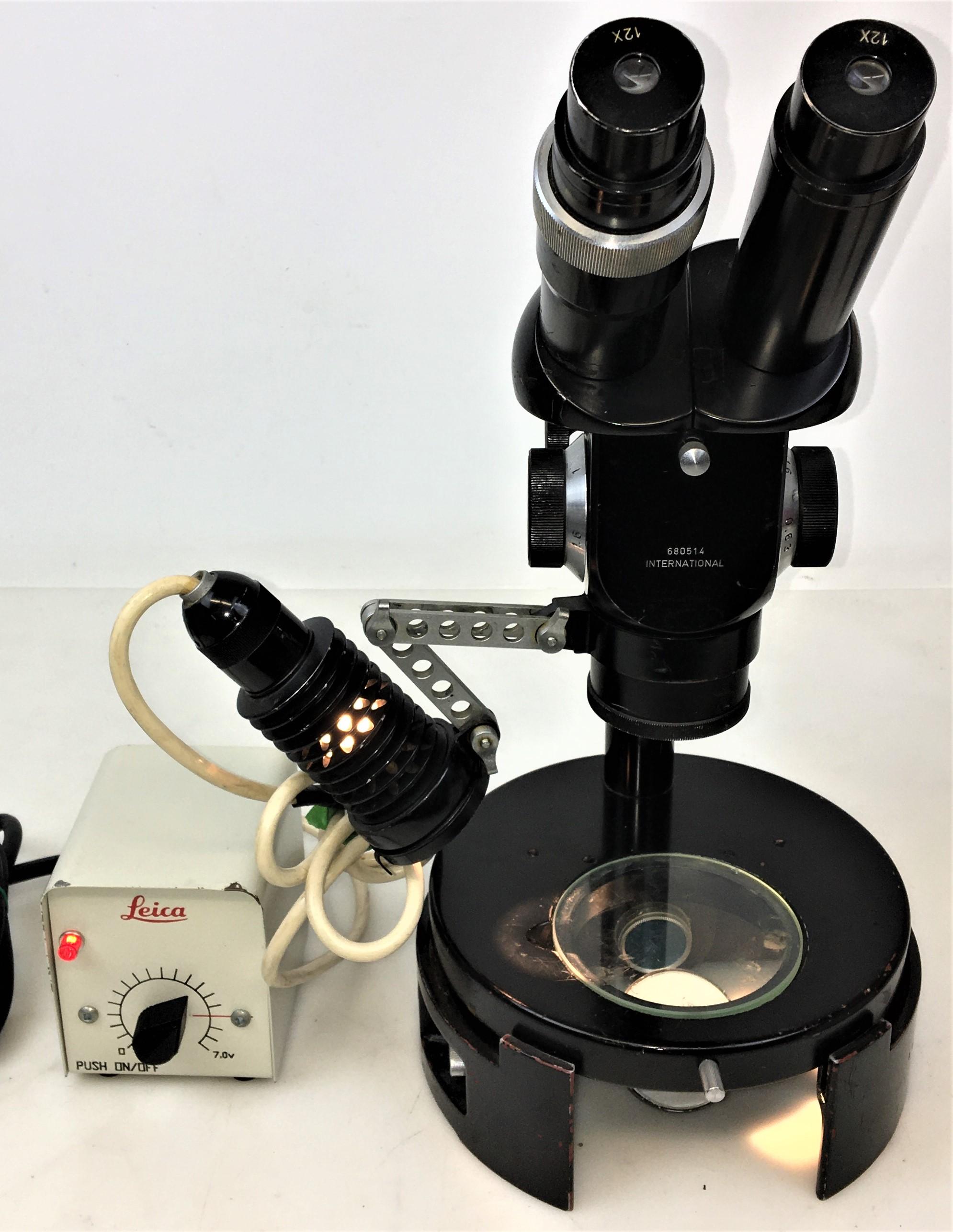International Binocular Stereo Microscope with Variable Transformer and Lamp (7.56X to 48X)